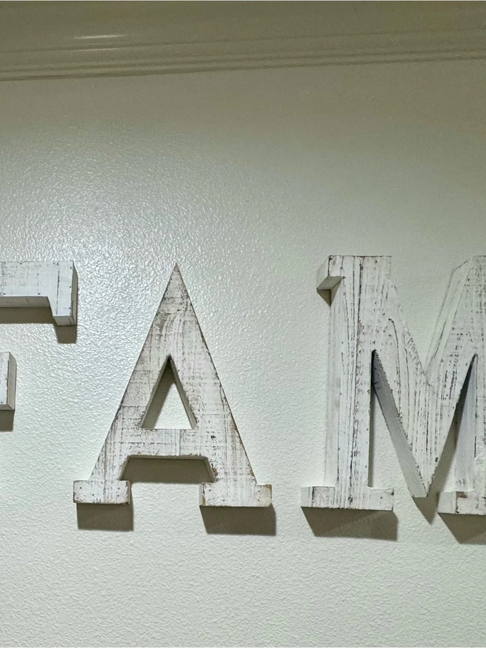 Home Decor FAMILY Distressed Wooden Wall Letters 14 inches tall each